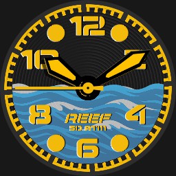 Brute REEF Diver Military Field Watch Ocean Waves Lume