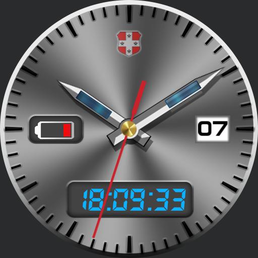 Kras metallic silver analog digital