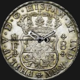 Silver, Pillar Dollar, 1734  