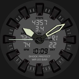Brute SHOCK PROTECT Hybrid All In One Military Field Watch Lume