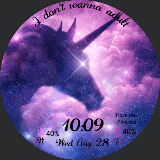 Galaxy Unicorn I Dont Wanna Adult S3 Watchmaker Watch Faces