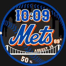 Mets patch black/blue