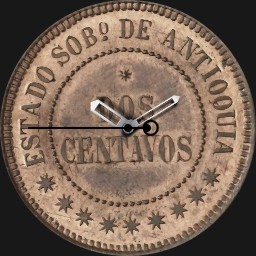 Copper, Antioquia, Dos Centavos, 1890