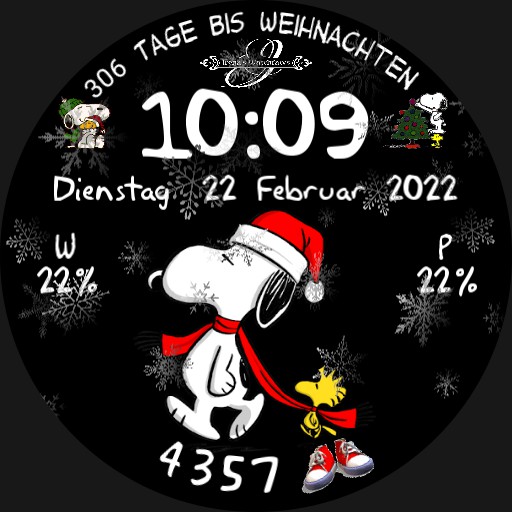Snoopy xmas Counter FREI