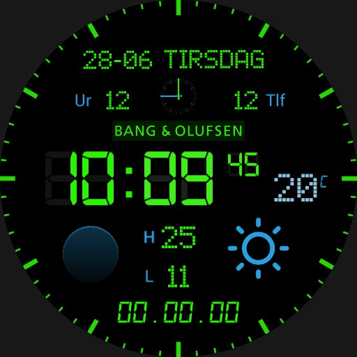 BeoWatch, DANSK DANISH layout, low energy, inspired by BANG  OLUFSEN products  - . Made for free with love Copy