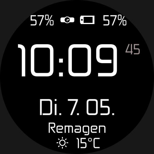 Simple digital battery and weather info Copy