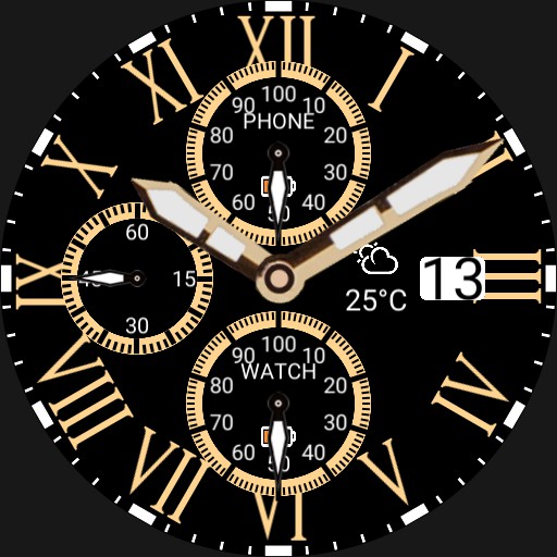 Roman style gold and black