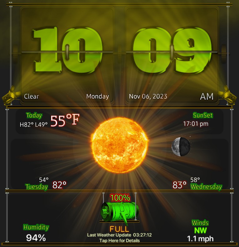 Flip Clock Weather V3 Dark Copy