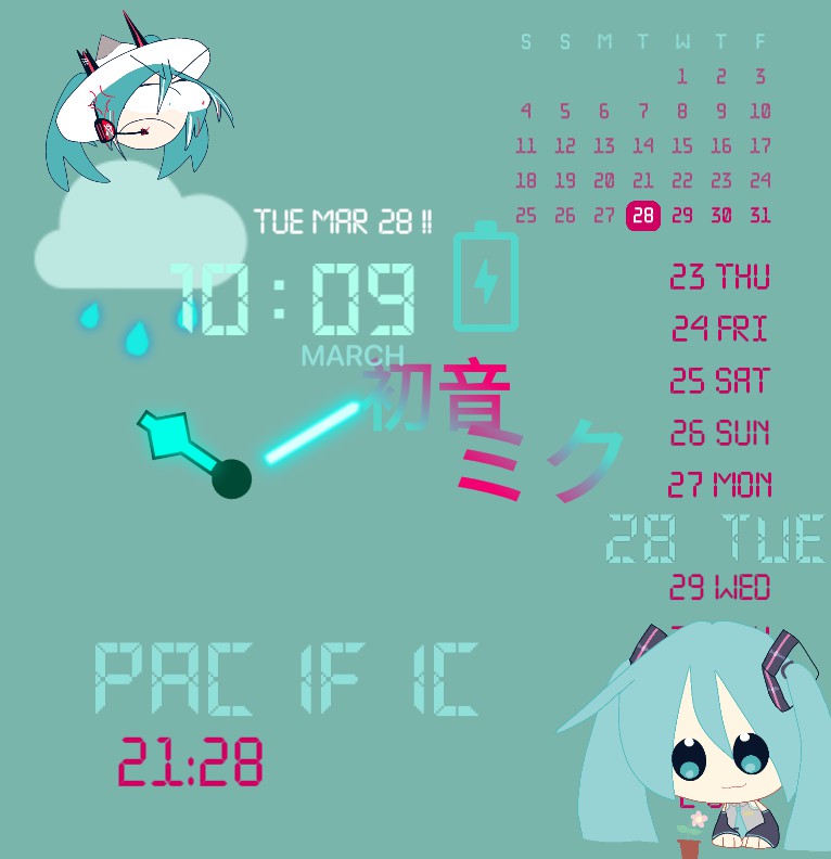 Simple HatsuneMiku Everything Widget