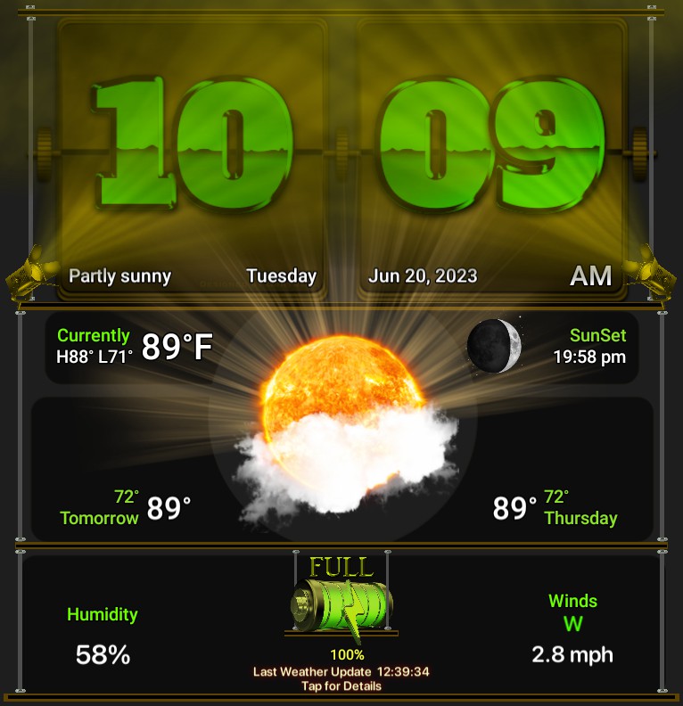 Flip Clock Weather V3 Dark Copy