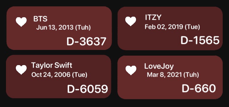 thedaybefore widget ios red