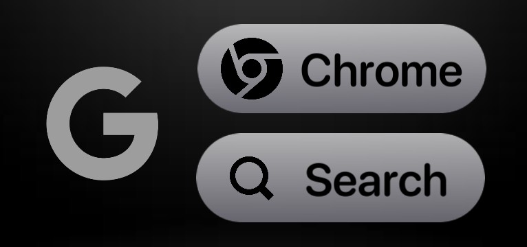 Google search white x black iOs