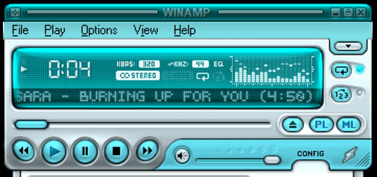 Winamp Frutiger aero
