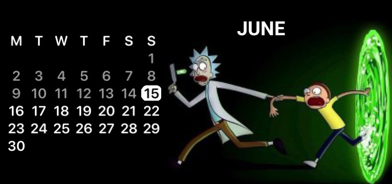 RickandMorty calendar