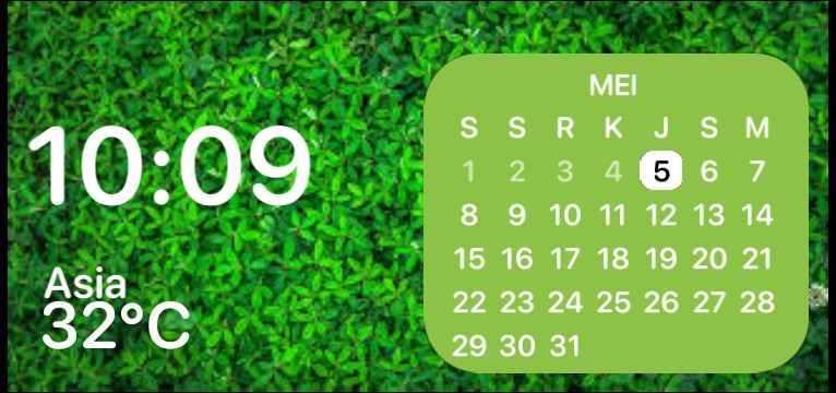 Green Calender Widget