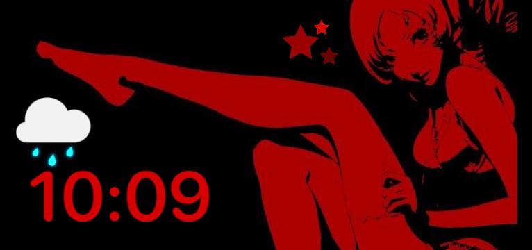 red anime with stars