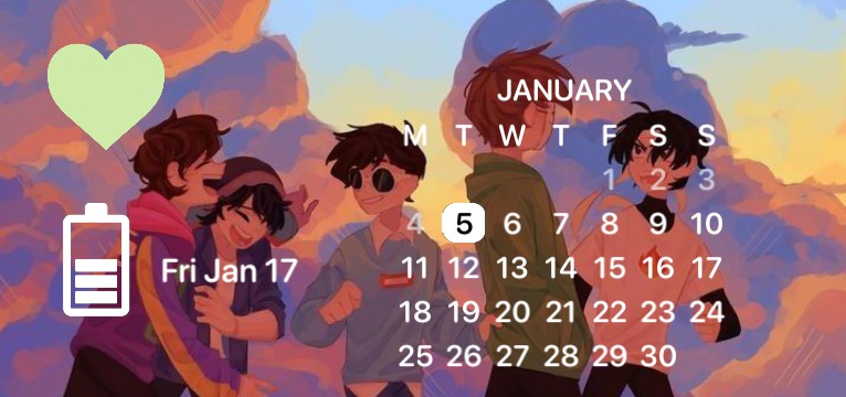 Dsmp calendar Aeshetic cute, cool, purple,pink,blue,green