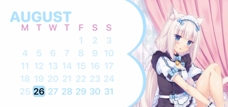 Vanilla Nekopara Calendar