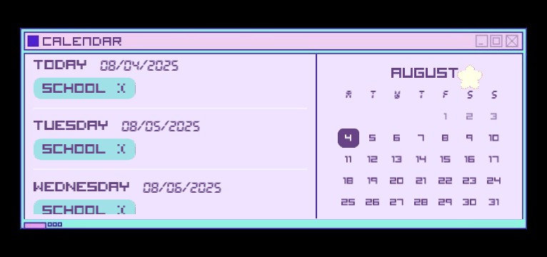 nso calendar and agenda