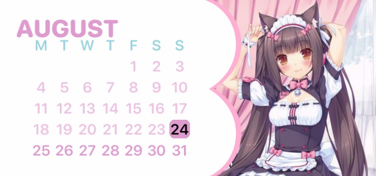 Chocola Nekopara Calendar