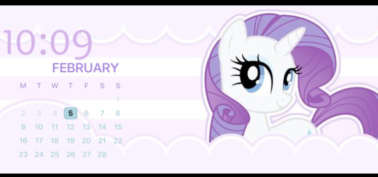 Rarity Medium widget date/calendar