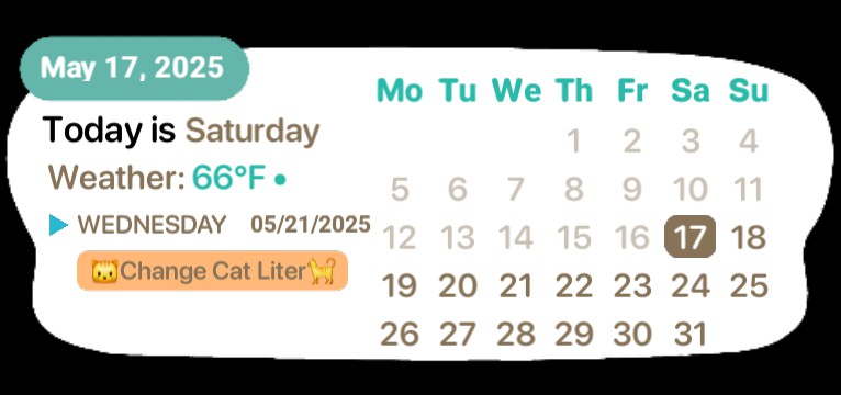 ACNH - Calendar + Weather 