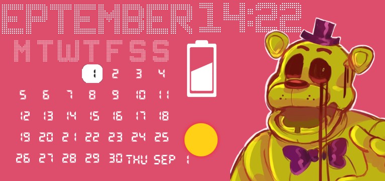 Golden Freddy - Calendar