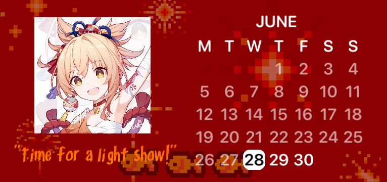 Yoimiya Calendar