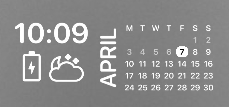 GREY SIMPLE AESTHETIC WIDGET