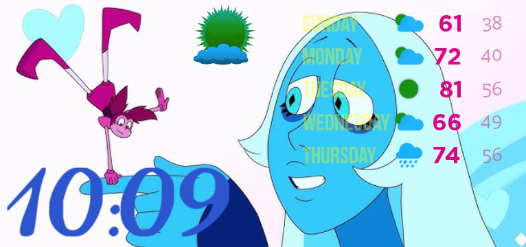 Military Blue w/Weather. + 3 app shortcuts