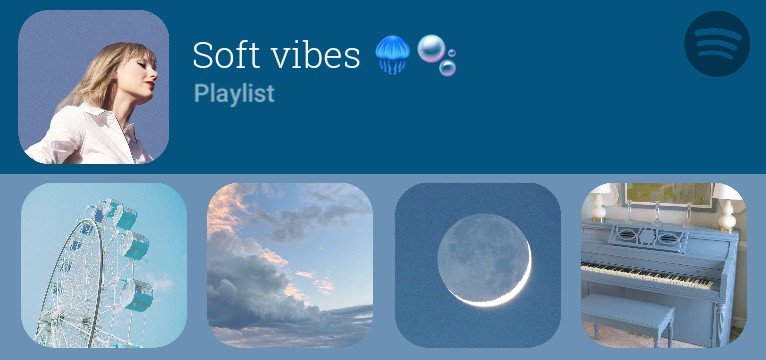Blue Spotify widget/Widget azul Spotify
