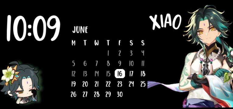 Xiao genshin impact medium widget