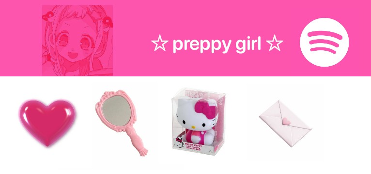 preppy aesthethic hot pink spotify