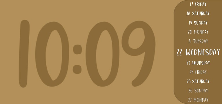 aesthetic brown medium widget