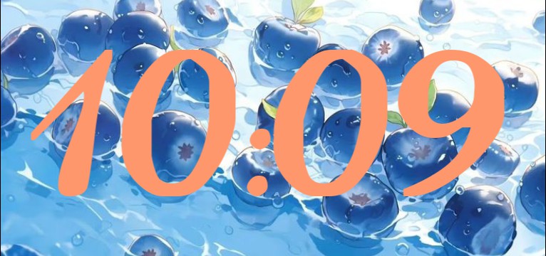 Time orange blue theme