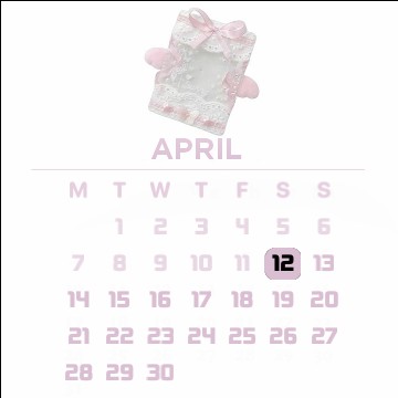 Cute couquette calender