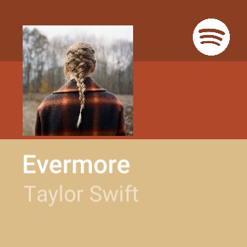 Evermore Spotify Widget