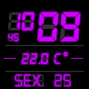 AM/PM 7-Segment Digital Customizable Color Copy