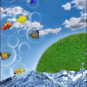 frutiger aero fishes