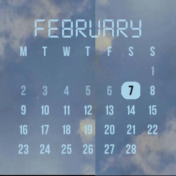 blue calender widget small size