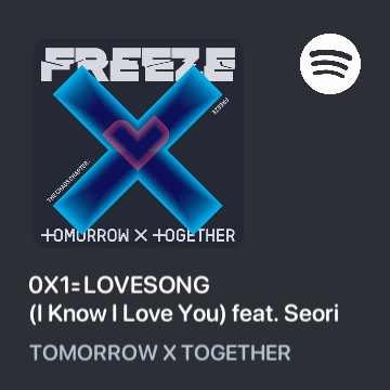 0X1=LOVESONG I Know I Love You