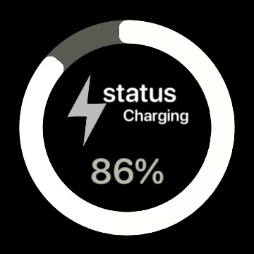 black & white theme black back battery 