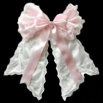 pink lace bow