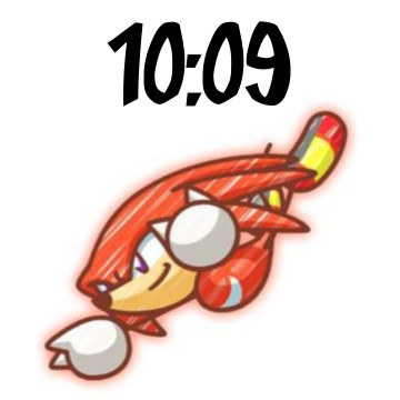 Knuckles The Echidna clock