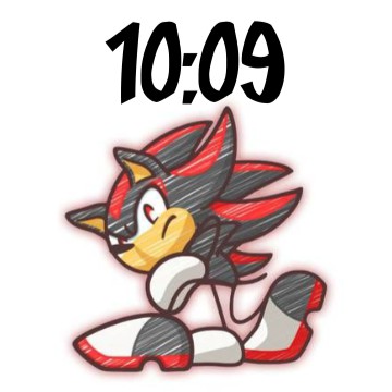 Shadow The Hedgehog clock