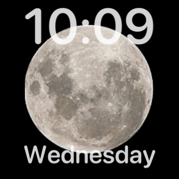 Moon widget with TRANSPARENT BACKGROUND 