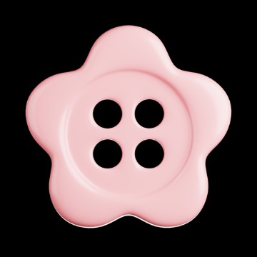 pink flower shaped button