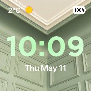 Pink Widget Clock pink clock - widgetopia homescreen widgets for iPhone / iPad / Android