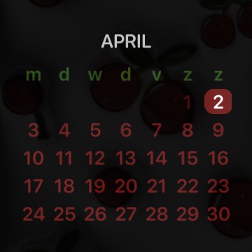 Cherry calender