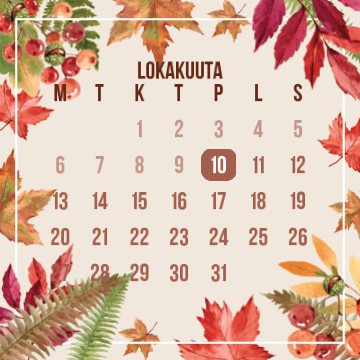 autumn calendar